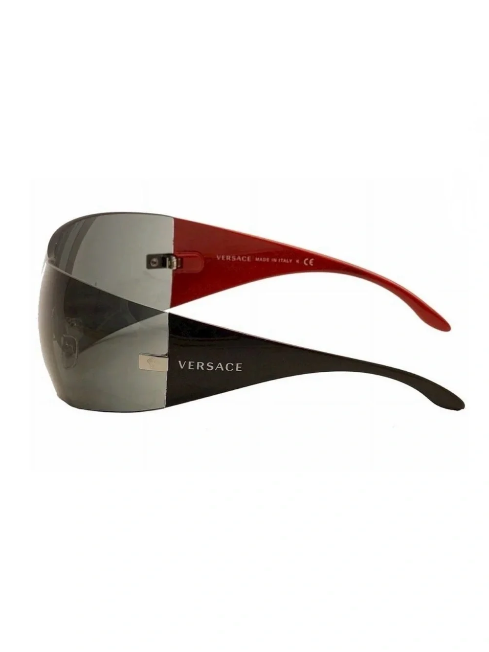 New Versace VE2054 100187 Oversized Shield Sunglasses in Black Authentic